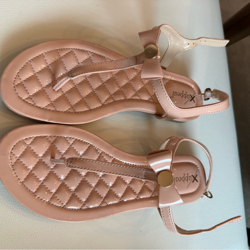 Xappeal Pink Sandals with Quilted Texture